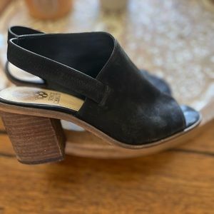 Vince Camuto Shoes Vince Camuto Kailsy Suede Block Heel size 7, black,